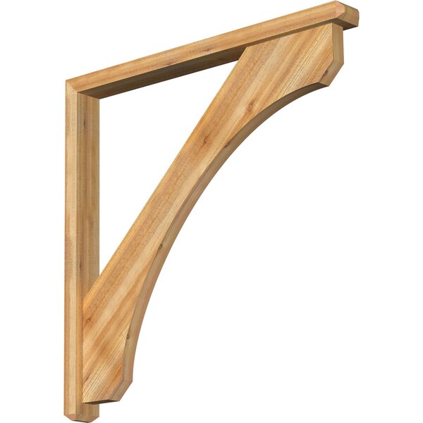 Ekena Millwork Legacy Craftsman Rough Sawn Bracket w/ Offset Brace, Western Red Cedar, 4"W x 42"D x 42"H BKT0402X42X42LEC04RWR - main